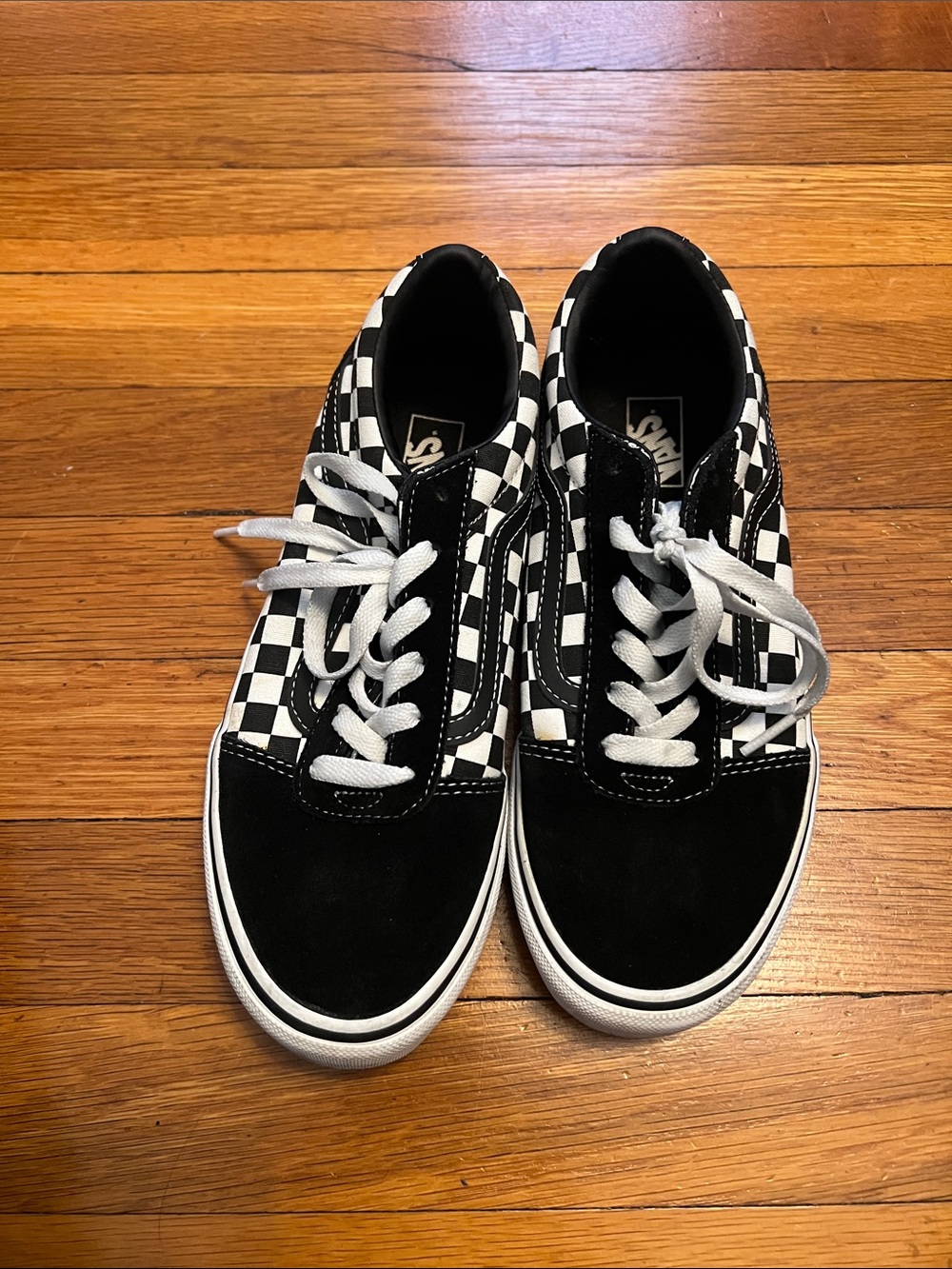 Vans Old Skool Checkerboard Sneakers - Black & White